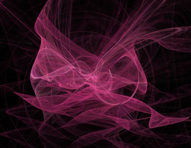 Siyah Renk Üzerine Bir Dijital Fraktal Resmi