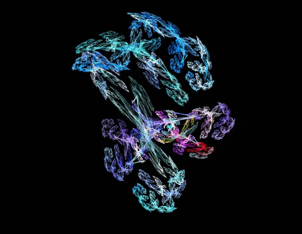 Siyah Renk Üzerine Bir Dijital Fraktal Resmi