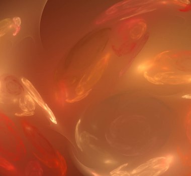 Siyah arkaplana birçok renk yerleştirilmiş bilgisayar tarafından oluşturulan resimleme