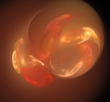 Siyah arkaplana birçok renk yerleştirilmiş bilgisayar tarafından oluşturulan resimleme