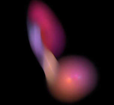 Siyah arkaplana birçok renk yerleştirilmiş bilgisayar tarafından oluşturulan resimleme