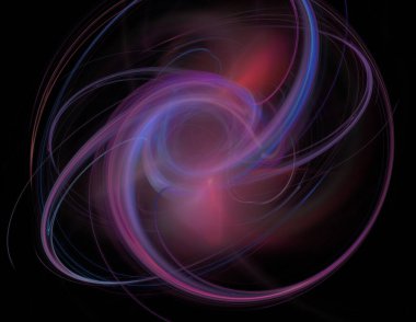 Siyah Renk Üzerine Bir Dijital Fraktal Resmi