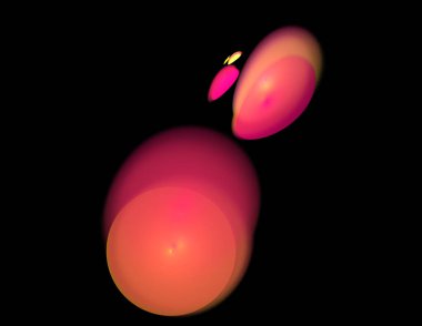 Siyah Renk Üzerine Bir Dijital Fraktal Resmi