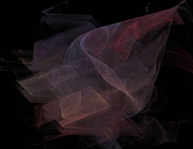 Siyah Renk Üzerine Bir Dijital Fraktal Resmi