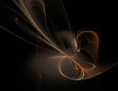 Siyah Renk Üzerine Bir Dijital Fraktal Resmi