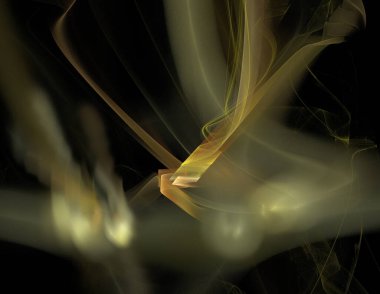 Siyah Renk Üzerine Bir Dijital Fraktal Resmi