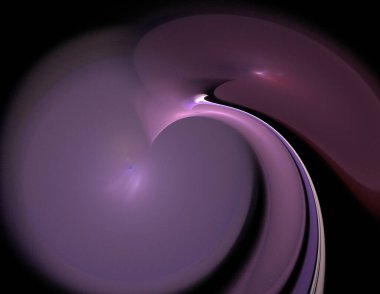 Siyah Renk Üzerine Bir Dijital Fraktal Resmi