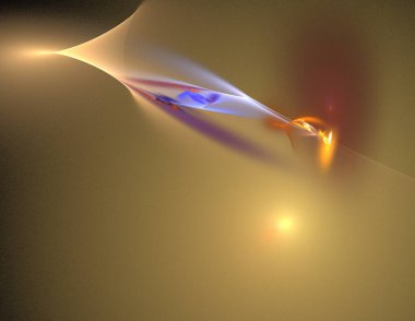 Siyah Renk Üzerine Bir Dijital Fraktal Resmi