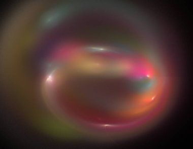 Siyah Renk Üzerine Bir Dijital Fraktal Resmi