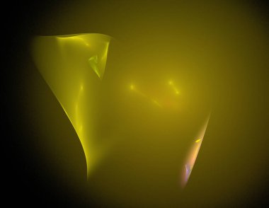 Siyah Renk Üzerine Bir Dijital Fraktal Resmi