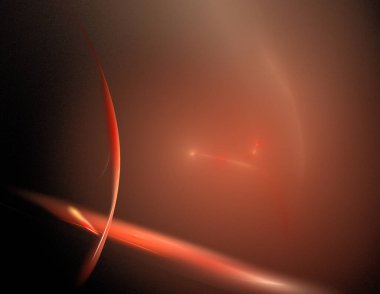 Siyah Renk Üzerine Bir Dijital Fraktal Resmi