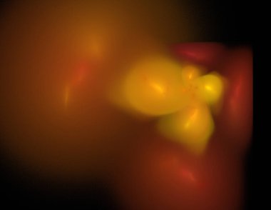 Siyah Renk Üzerine Bir Dijital Fraktal Resmi