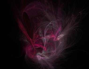 Siyah Renk Üzerine Bir Dijital Fraktal Resmi