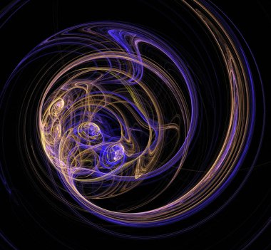 Dijital fraktal resimlerinden birinin resmi