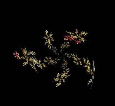 Dijital fraktal resimlerinden birinin resmi