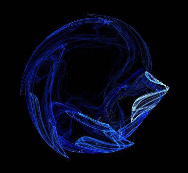 Dijital fraktal resimlerinden birinin resmi