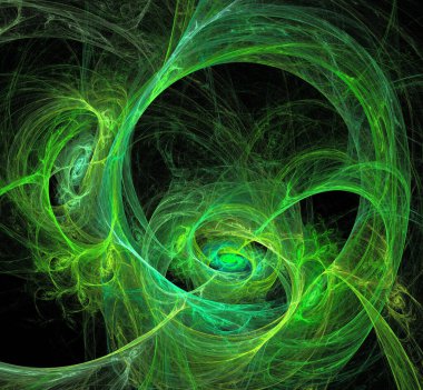 Dijital fraktal resimlerinden birinin resmi