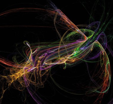 Dijital fraktal resimlerinden birinin resmi