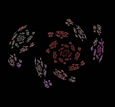 Dijital fraktal resimlerinden birinin resmi