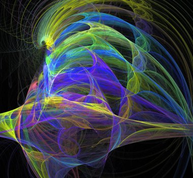 Dijital fraktal resimlerinden birinin resmi