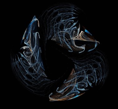 Dijital fraktal resimlerinden birinin resmi