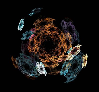 Dijital fraktal resimlerinden birinin resmi