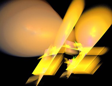 Siyah Renk Üzerine Bir Dijital Fraktal Resmi