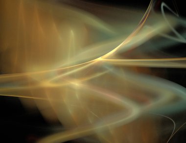 Siyah Renk Üzerine Bir Dijital Fraktal Resmi