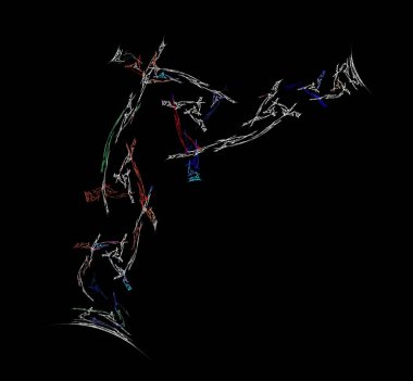 Dijital fraktal resimlerinden birinin resmi