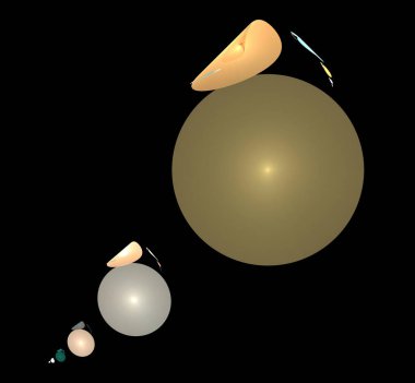 Dijital fraktal resimlerinden birinin resmi
