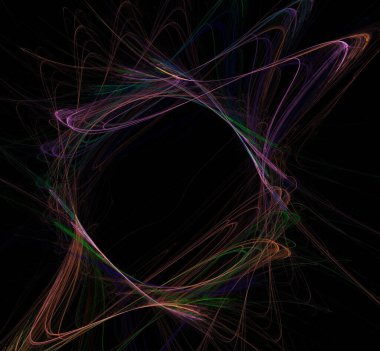 Dijital fraktal resimlerinden birinin resmi