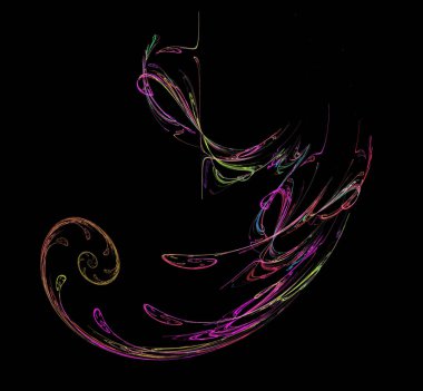 Dijital fraktal resimlerinden birinin resmi