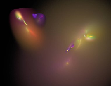 Siyah Renk Üzerine Bir Dijital Fraktal Resmi