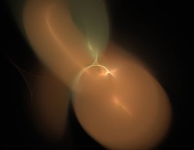 Siyah Renk Üzerine Bir Dijital Fraktal Resmi