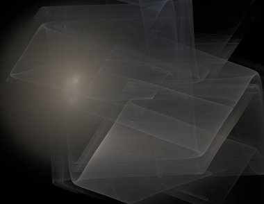 Siyah Renk Üzerine Bir Dijital Fraktal Resmi