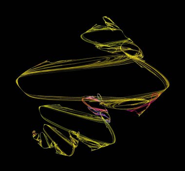 Dijital fraktal resimlerinden birinin resmi
