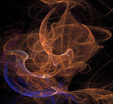 Dijital fraktal resimlerinden birinin resmi