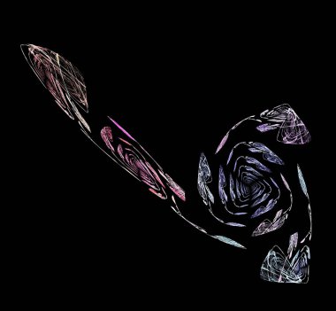 Dijital fraktal resimlerinden birinin resmi