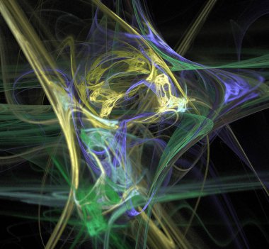 Dijital fraktal resimlerinden birinin resmi