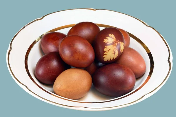 Easter Egg White Plate — Stock Photo, Image