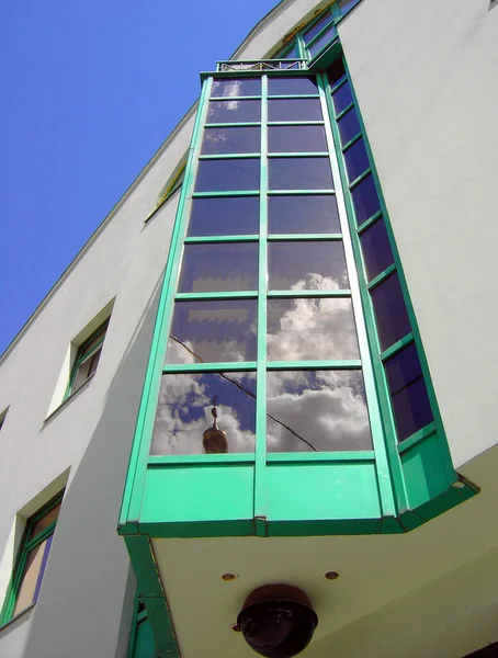 Facade Office Building Sky Background — Stock Photo, Image