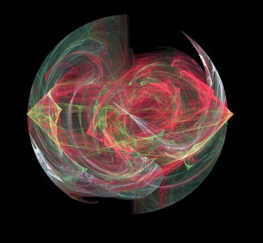 Dijital fraktal resimlerinden birinin resmi