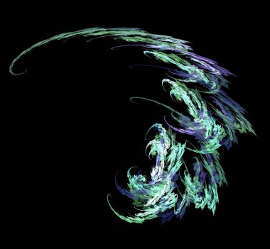 Dijital fraktal resimlerinden birinin resmi