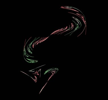 Dijital fraktal resimlerinden birinin resmi