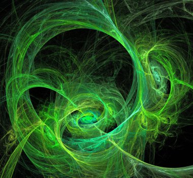 Dijital fraktal resimlerinden birinin resmi