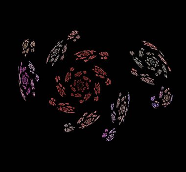 Dijital fraktal resimlerinden birinin resmi