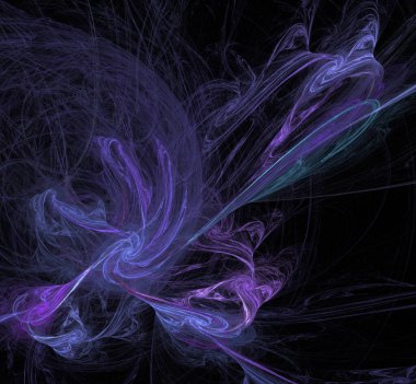 Dijital fraktal resimlerinden birinin resmi