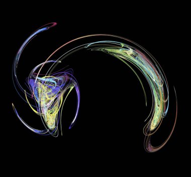 Dijital fraktal resimlerinden birinin resmi