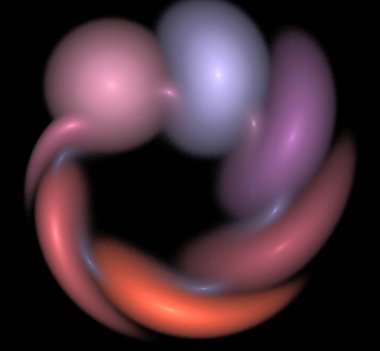 Dijital fraktal resimlerinden birinin resmi