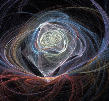 Dijital fraktal resimlerinden birinin resmi